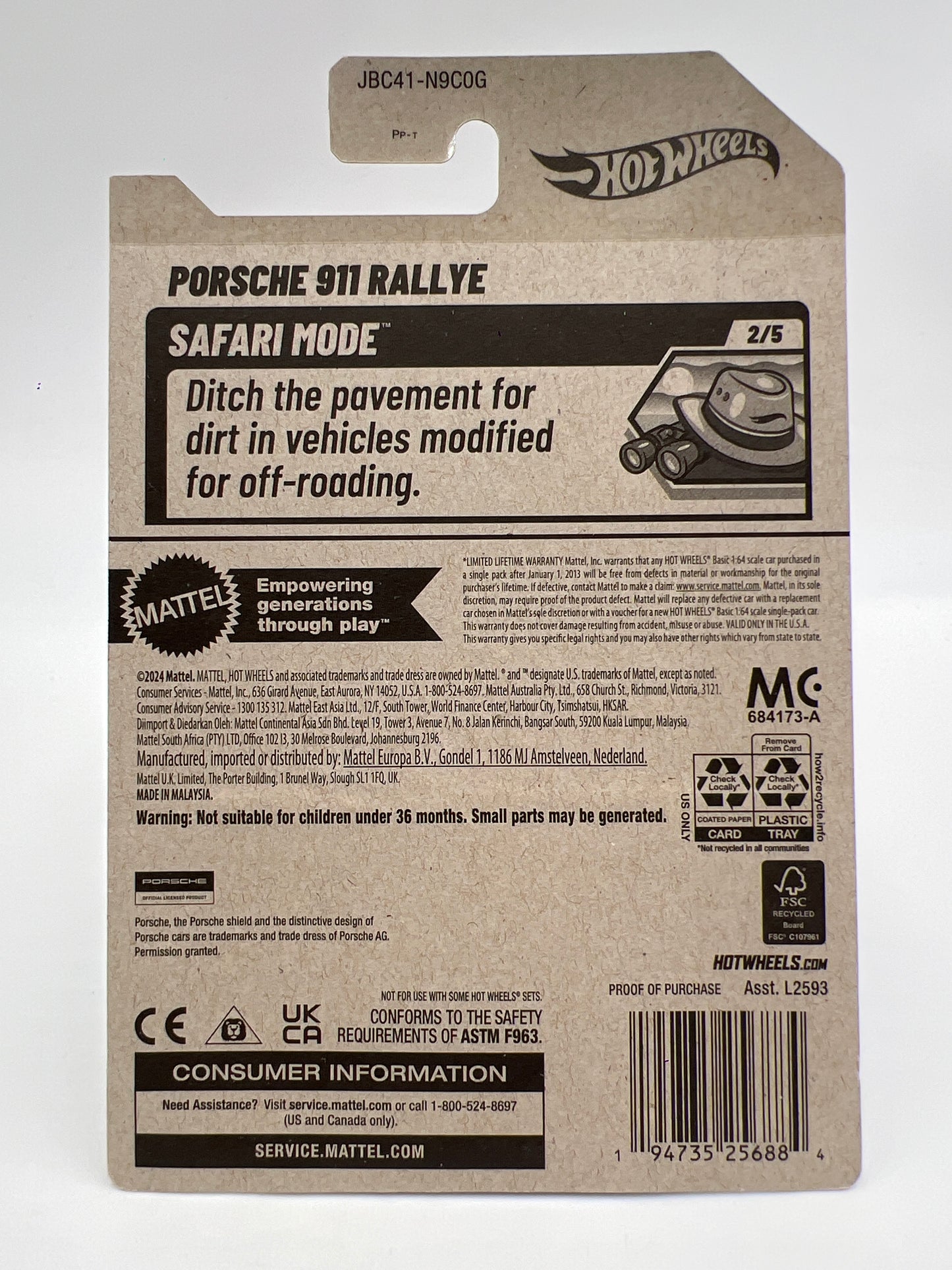 2025 Hot Wheels Super Treasure Hunt #154 Porsche 911 Rallye Green W/Protector