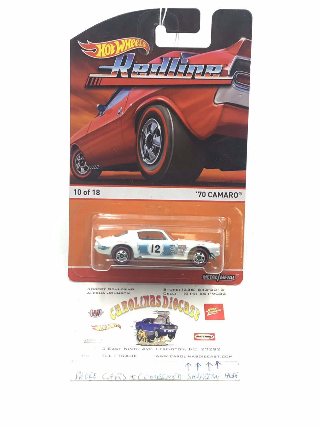 Hot wheels heritage Redline 70 Camaro 10/18 II5