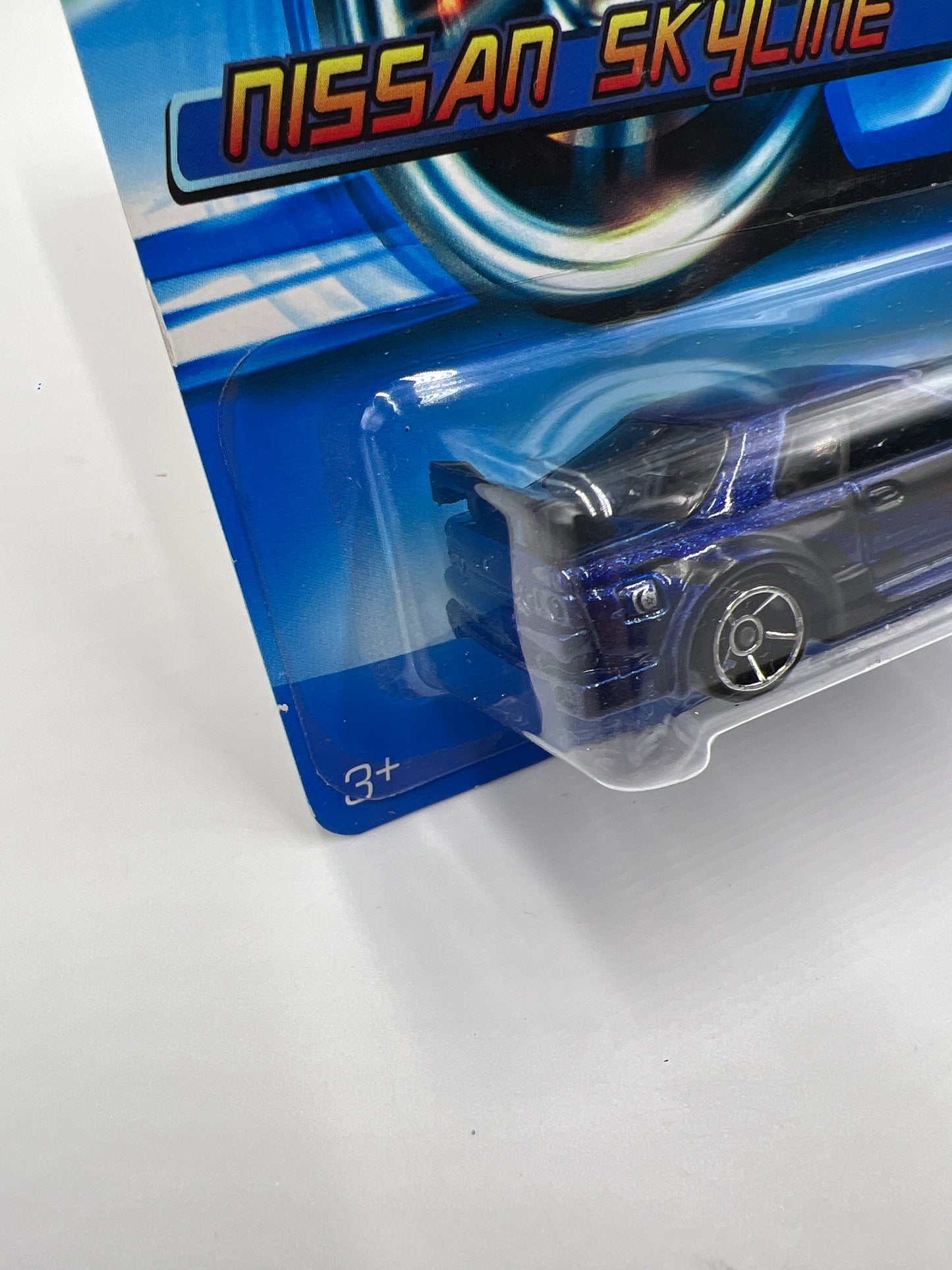 2006 Hot Wheels Dropstars #60 Nissan Skyline Dark Blue W/Protector