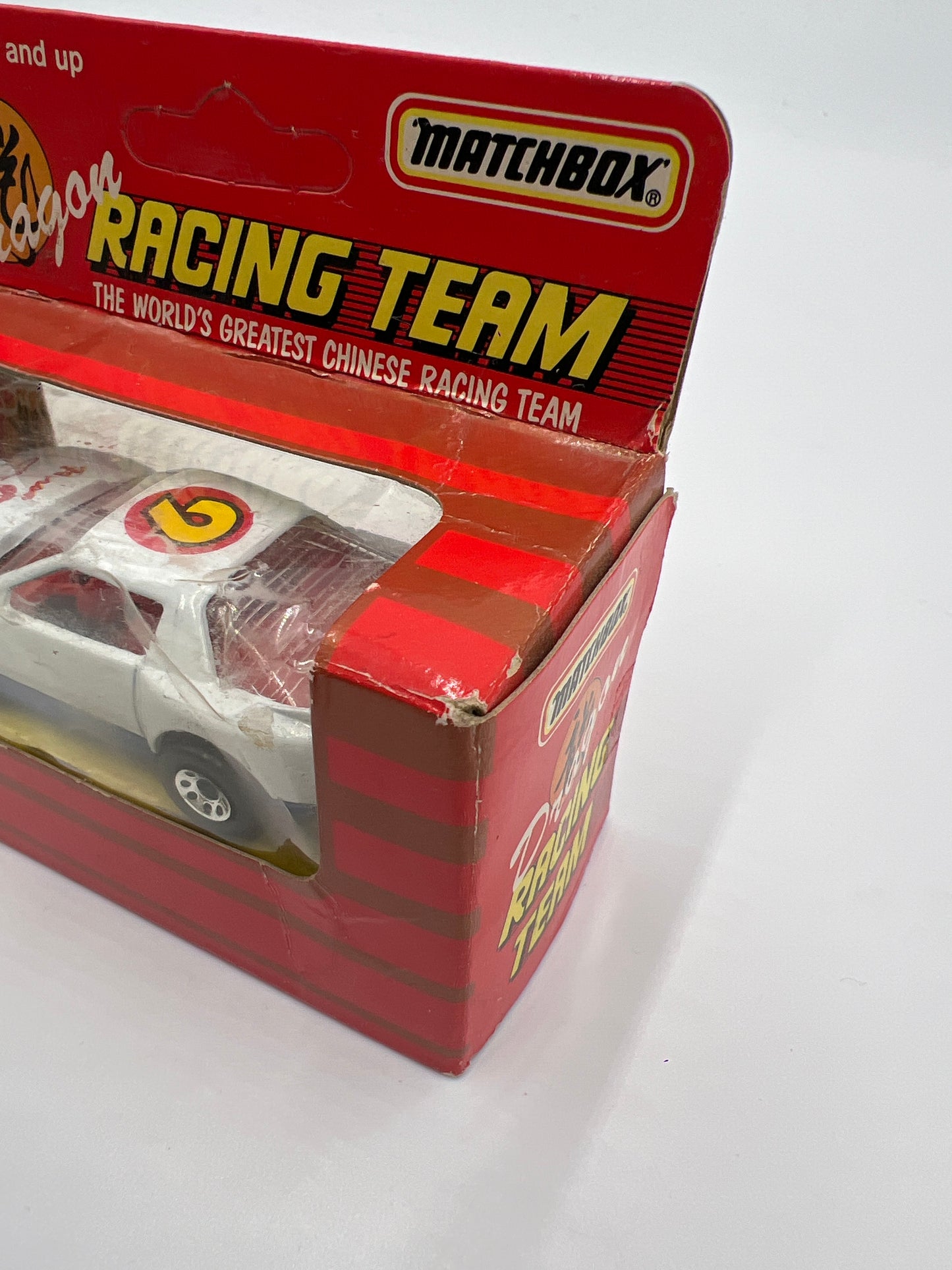 Matchbox Dragon Racing Team Unpunched Pontiac Firebird Racer #9 Horse White