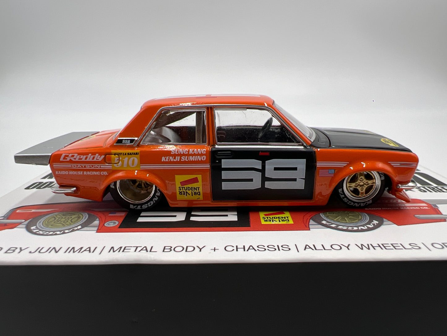 Mini GT Kaido House #004 Datsun 510 Pro Street Orange