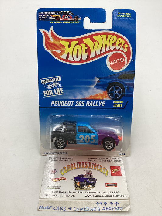 1997 Hot Wheels #507 Peugeot 205 Rallye Multicolor with protector