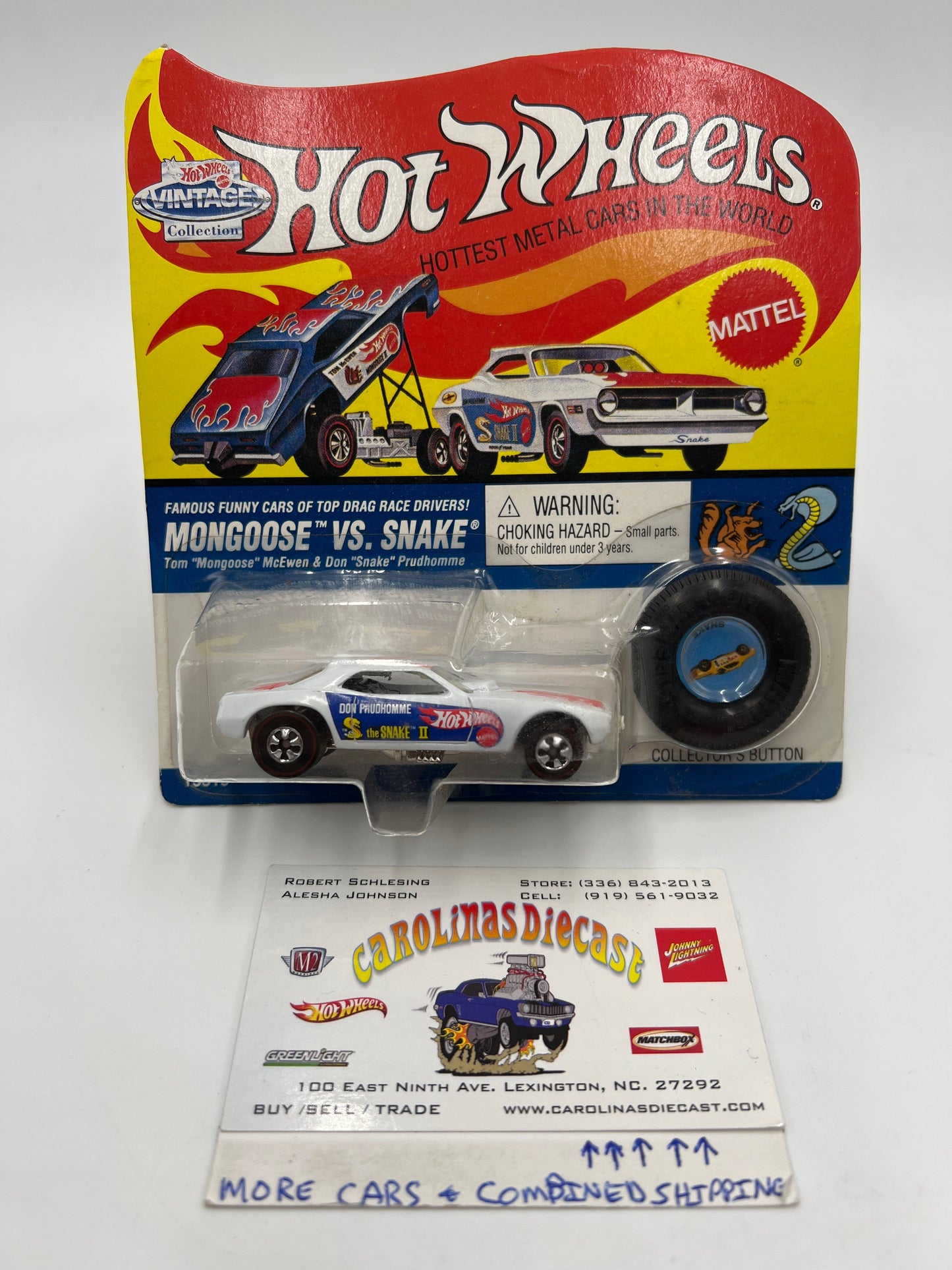 Hot Wheels Vintage Collection Mongoose Vs. Snake Don Prudhomme The Snake II White