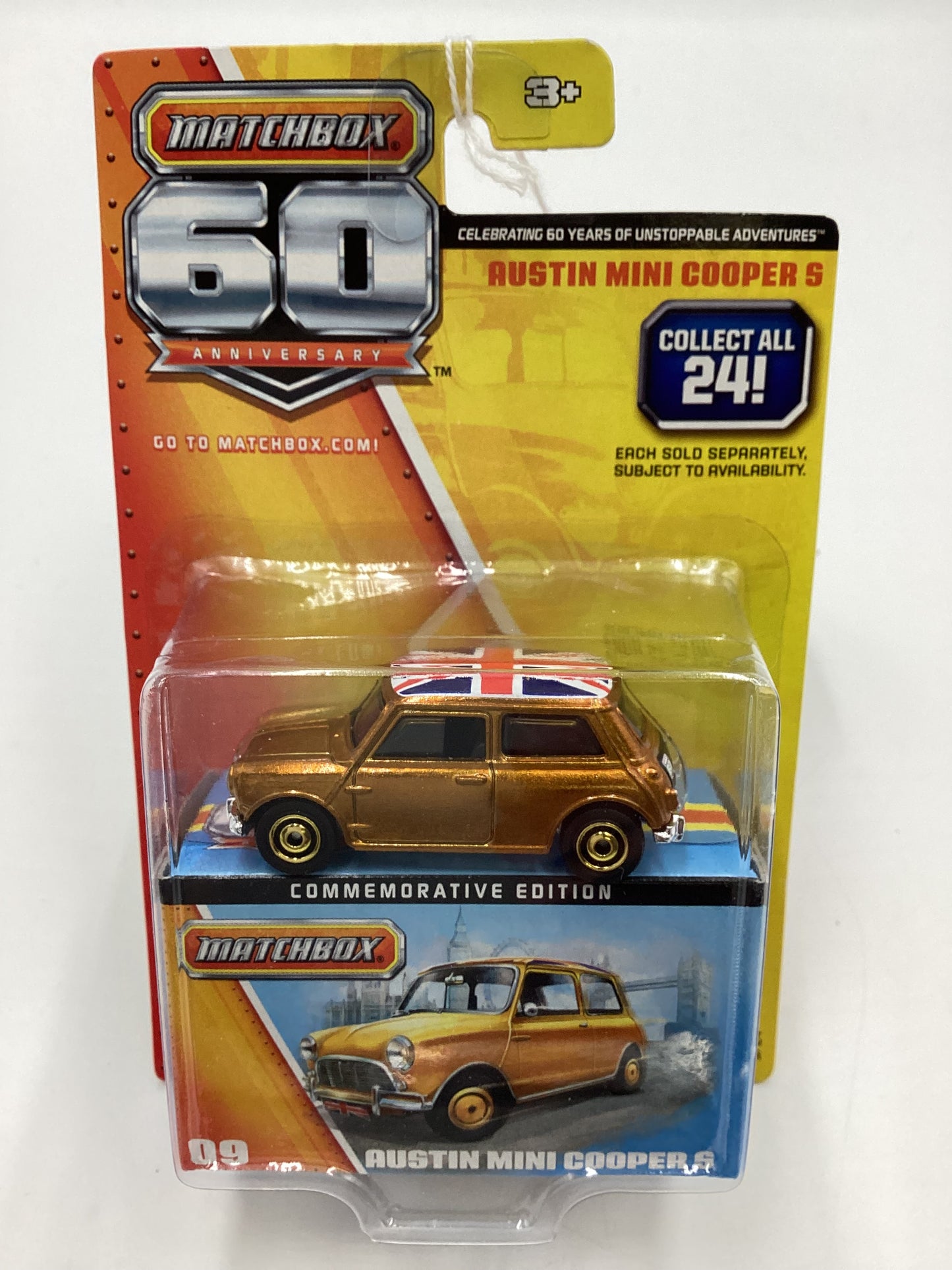 Matchbox 60th Anniversary #9 Austin Mini Cooper S Gold