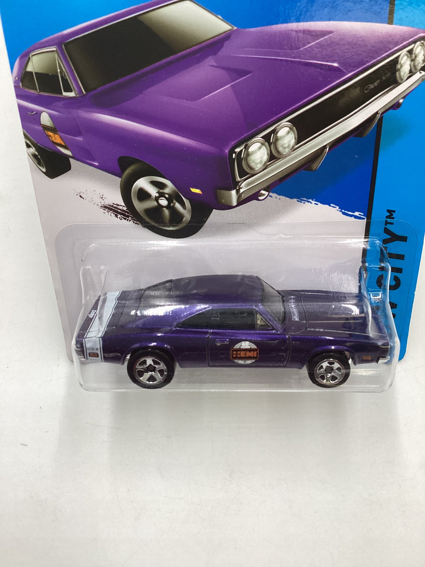 2015 Hot wheels HW City #19 69 Dodge Charger 500 Purple 57F