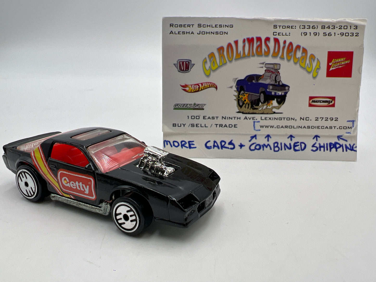 Hot Wheels 1991 Getty Promo 81 74 Blown Camaro Black Loose