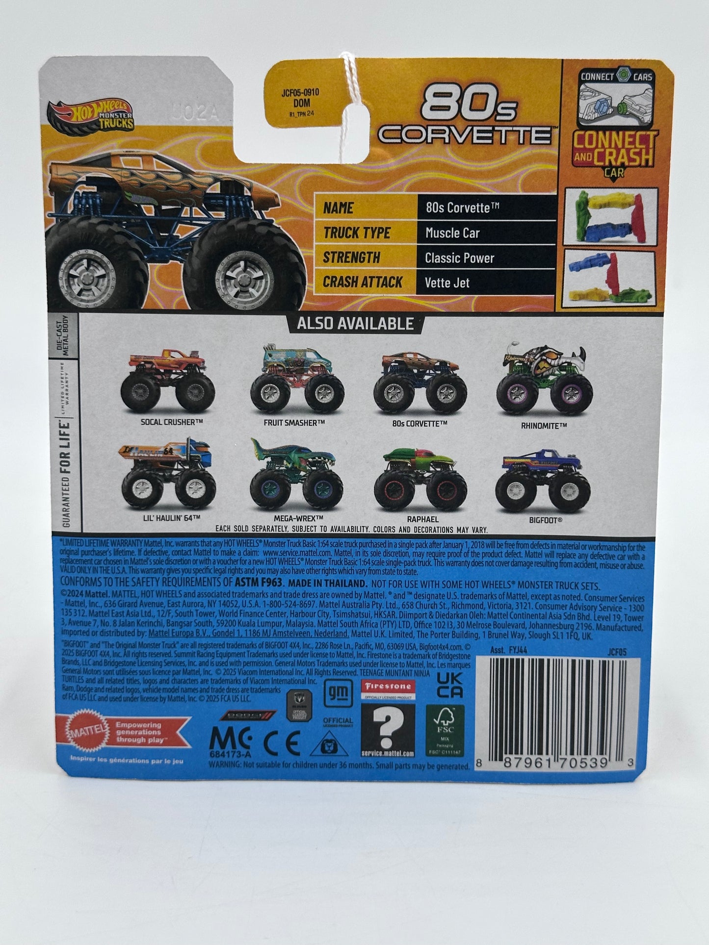 2025 Hot Wheels Monster Trucks 80s Corvette 126A