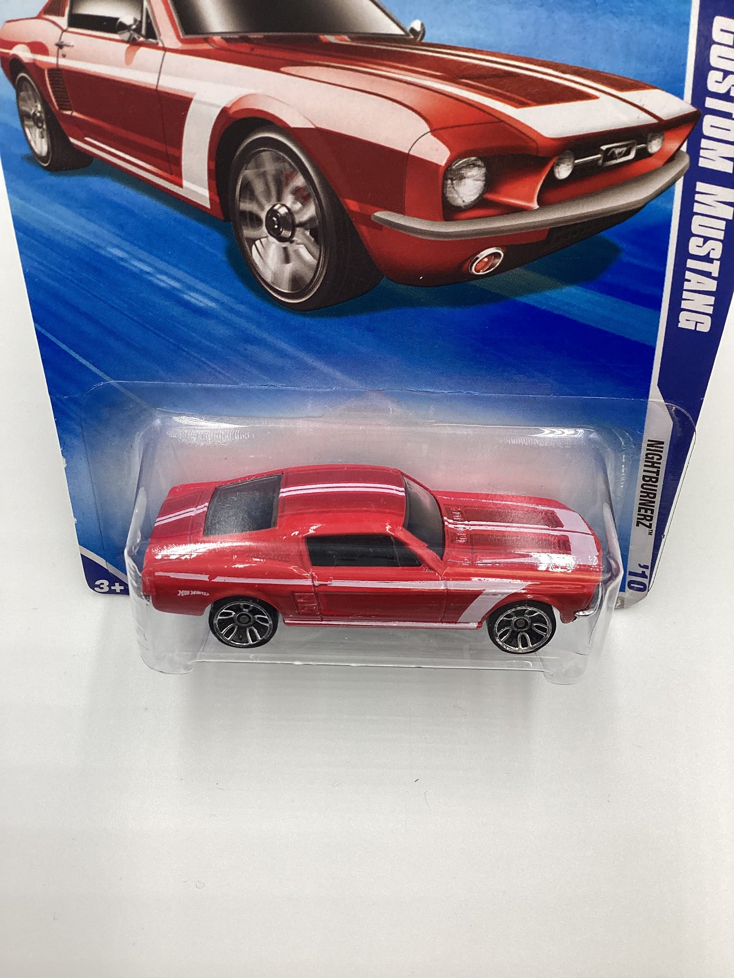 2009 Hot Wheels #095 67 Custom Mustang Red 23F
