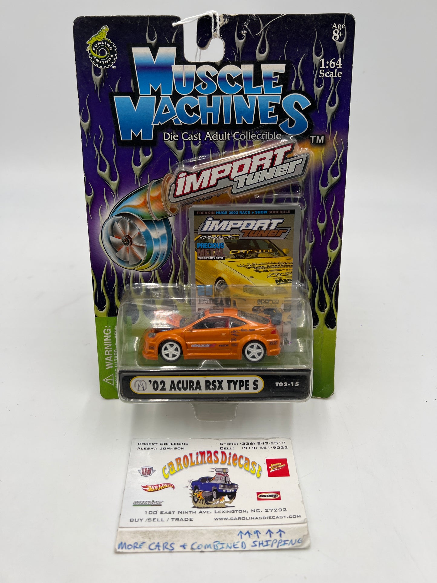 Muscle Machines Import Tuner 02 Acura RSX Type S Orange T02-15 220F