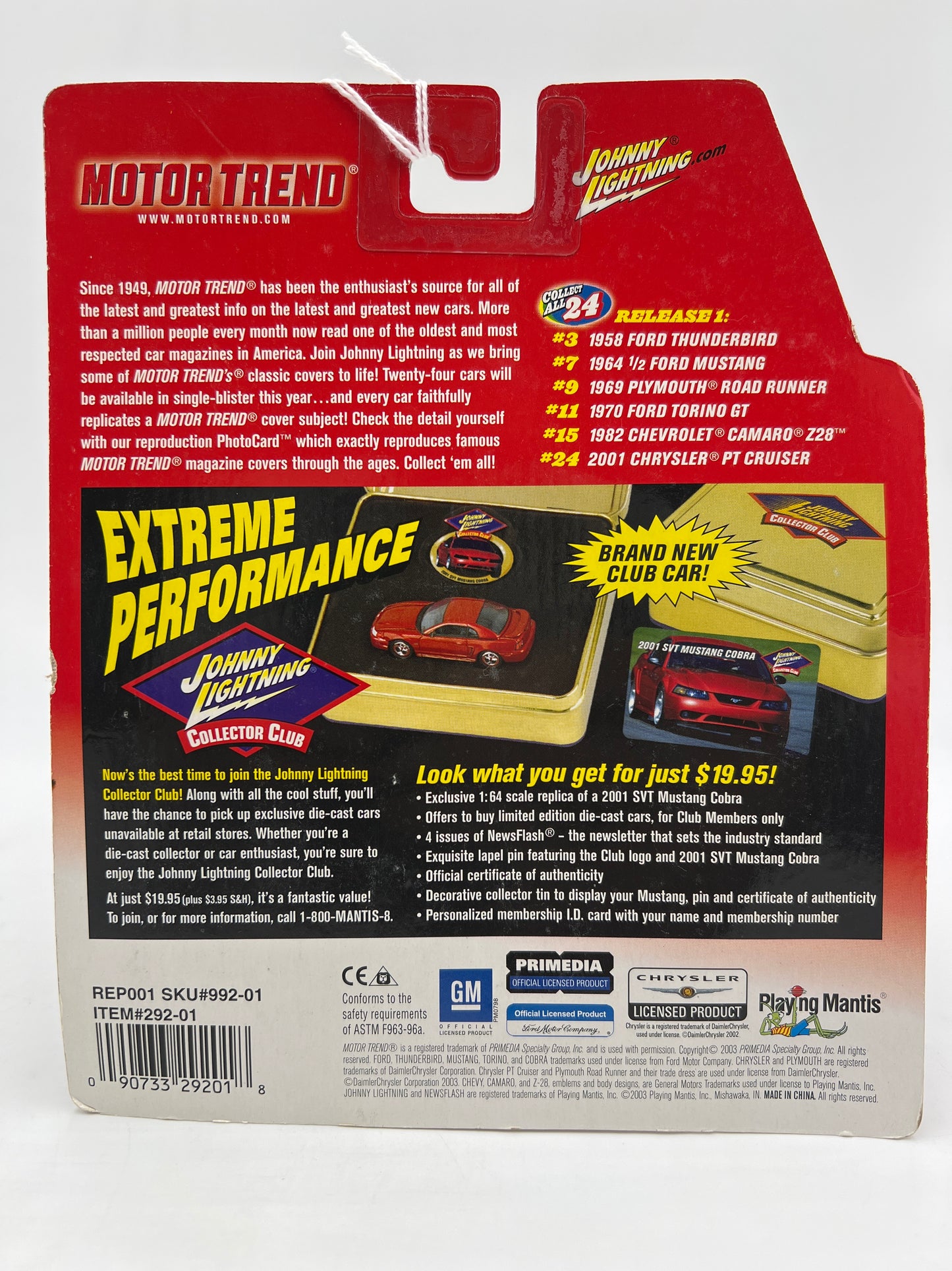 Johnny Lightning Motor Trend #15 1982 Chevrolet Camaro Z28 Red 228A