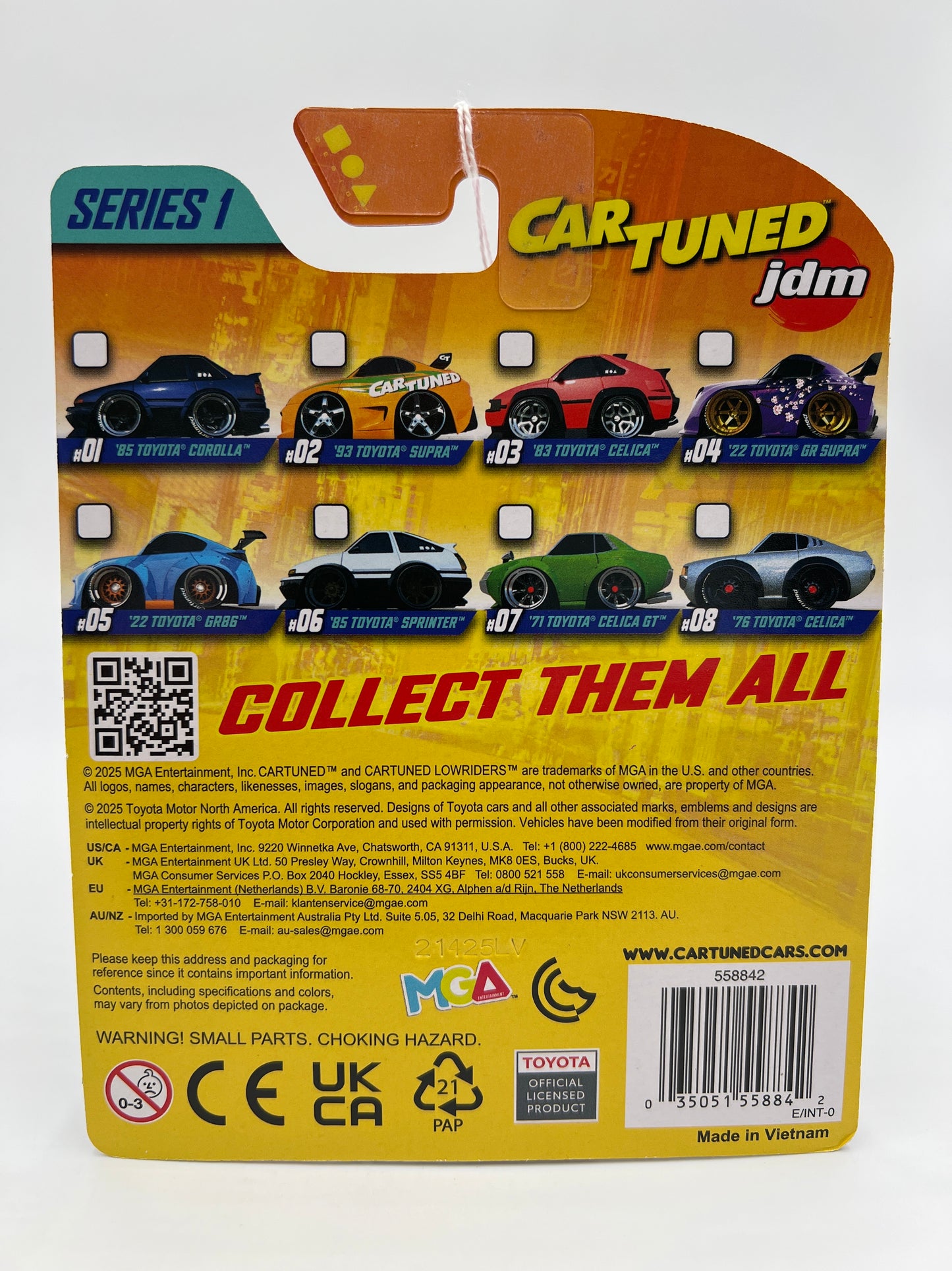 2025 MGA Car Tuned JDM Series 1 #7 71 Toyota Celica GT Green 180G