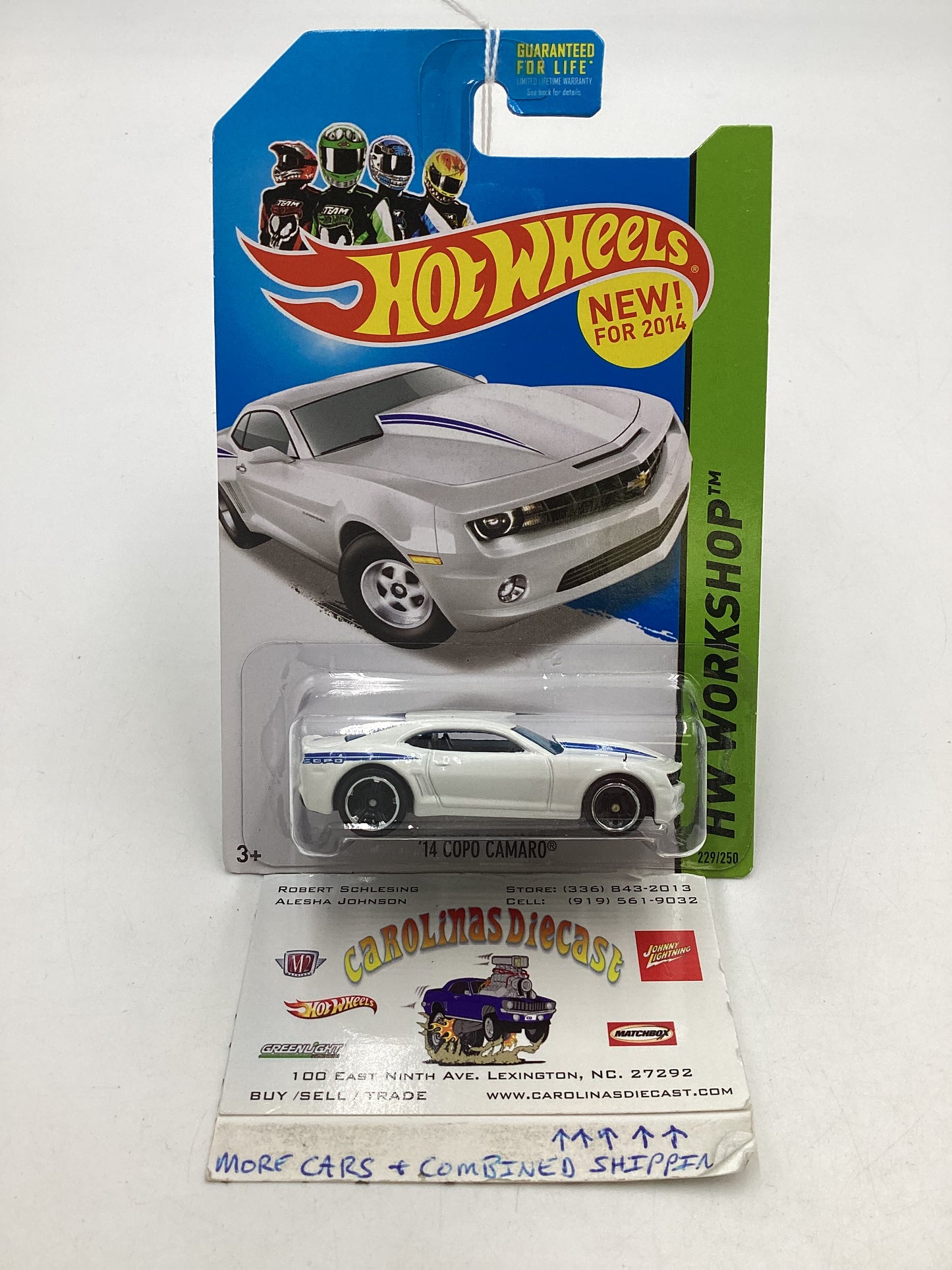 2014 Hot Wheels #229 White 14 Copo Camaro 16F