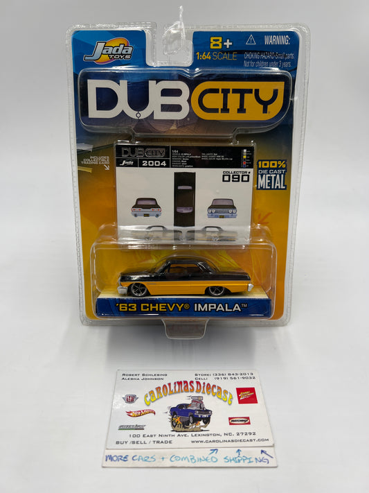 Jada Toys Dub City #90 63 Chevy Impala Yellow/Black 184F