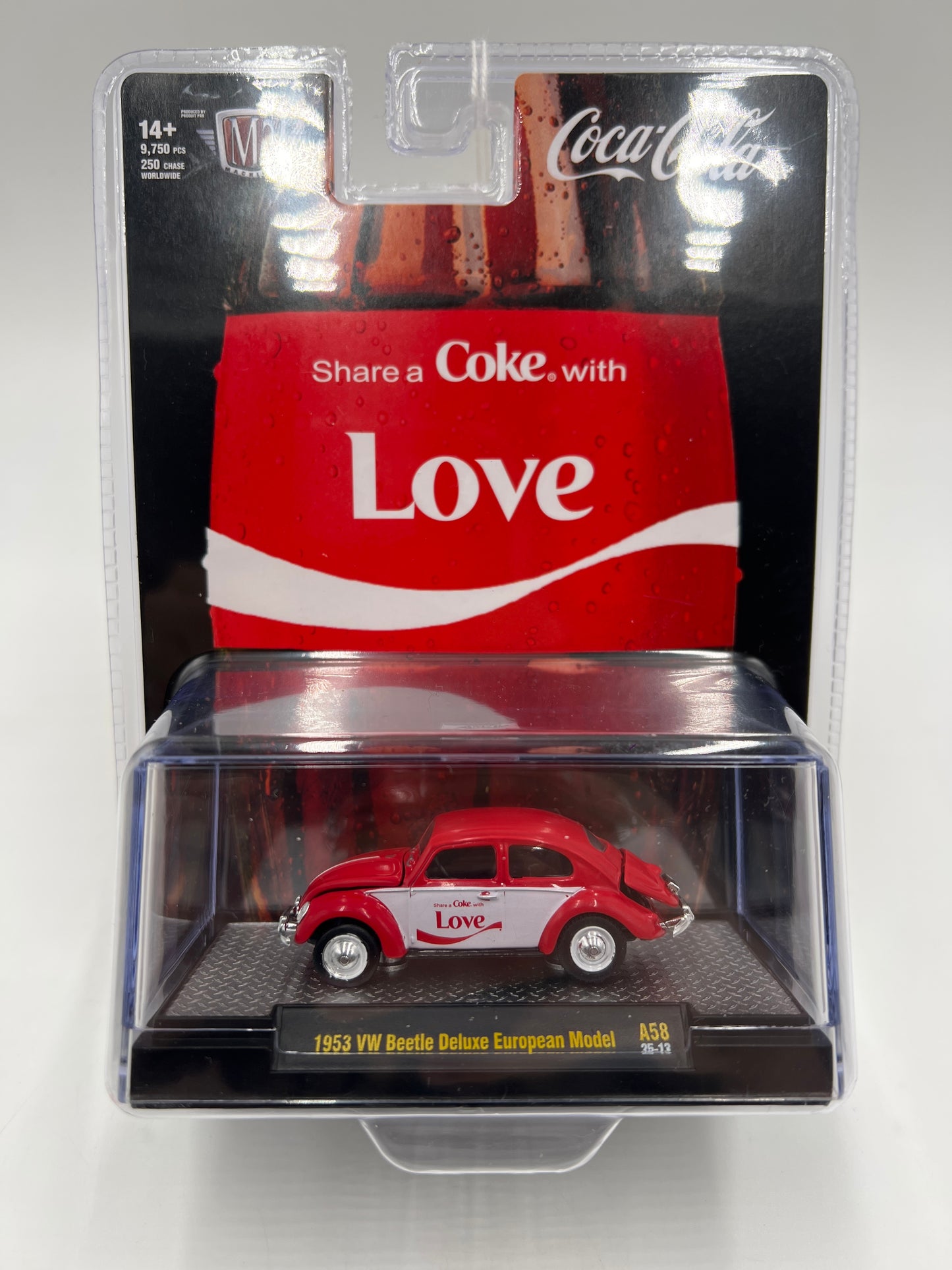M2 Machines Coca Cola 1953 VW Beetle Deluxe European Model Red A58 204D