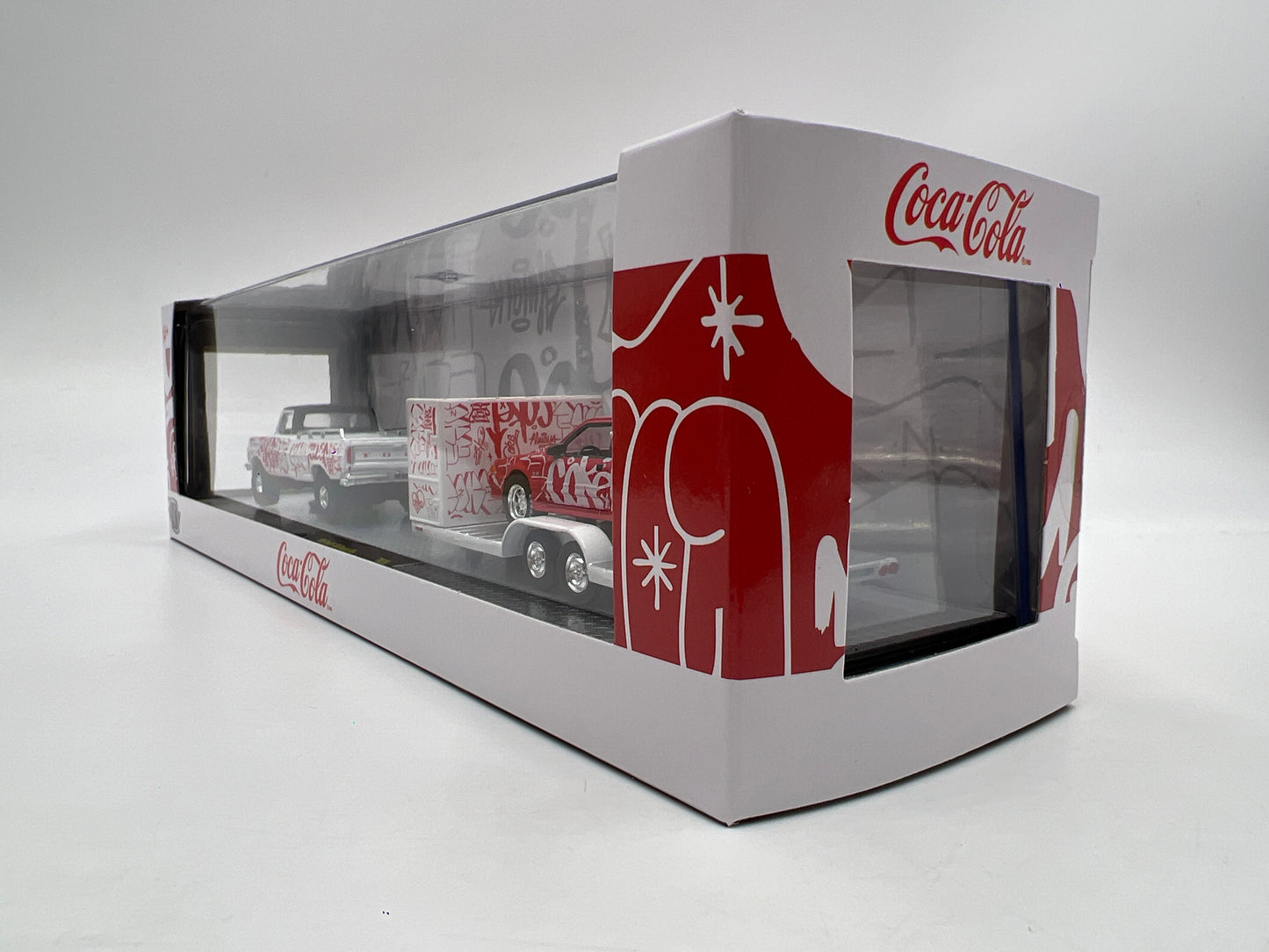 2025 M2 Machines Auto Haulers Coca Cola 1969 Ford F-100 Ranger 4x4 & 1990 Ford Mustang GT TW39