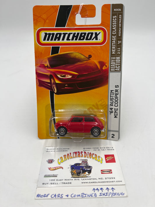 Matchbox Heritage Classics #2 64 Austin Mini Cooper S Red  68C