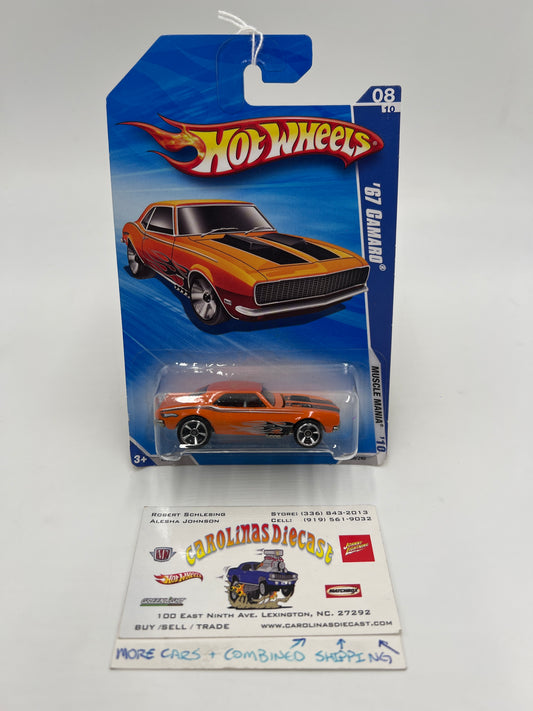 2010 Hot Wheels Muscle Mania #86 67 Camaro Orange 16C