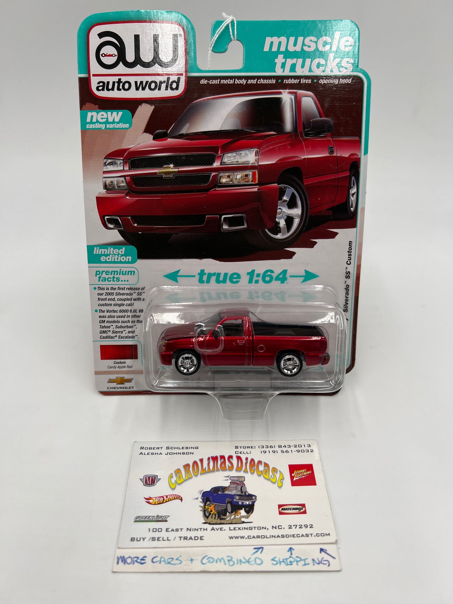 2025 Auto World Muscle Trucks Release 1 Version B 2005 Chevy Silverado SS Custom Red Cateye 185D