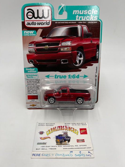 2025 Auto World Muscle Trucks Release 1 Version B 2005 Chevy Silverado SS Custom Red Cateye 185D