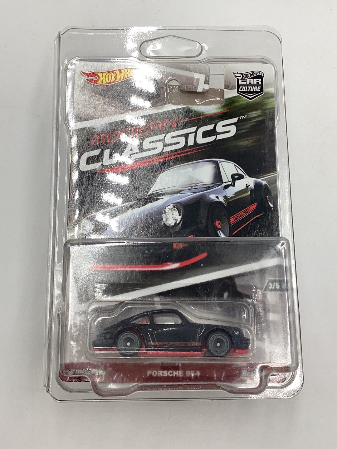 Hot wheels car culture modern classics #3 Porsche 964 with protector cracked blister