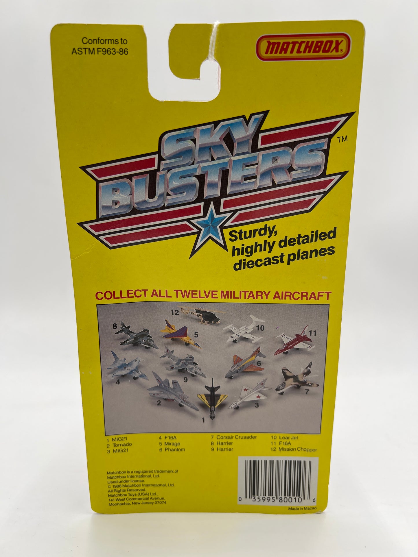 Matchbox Skybusters SB-10 #8 Harrier (Blister Separating)