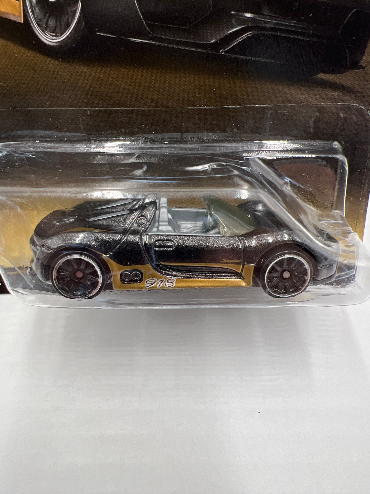 Hot Wheels Walmart Exclusive Porsche Series #2 Porsche 918 Spyder Black Bad Blister 158D