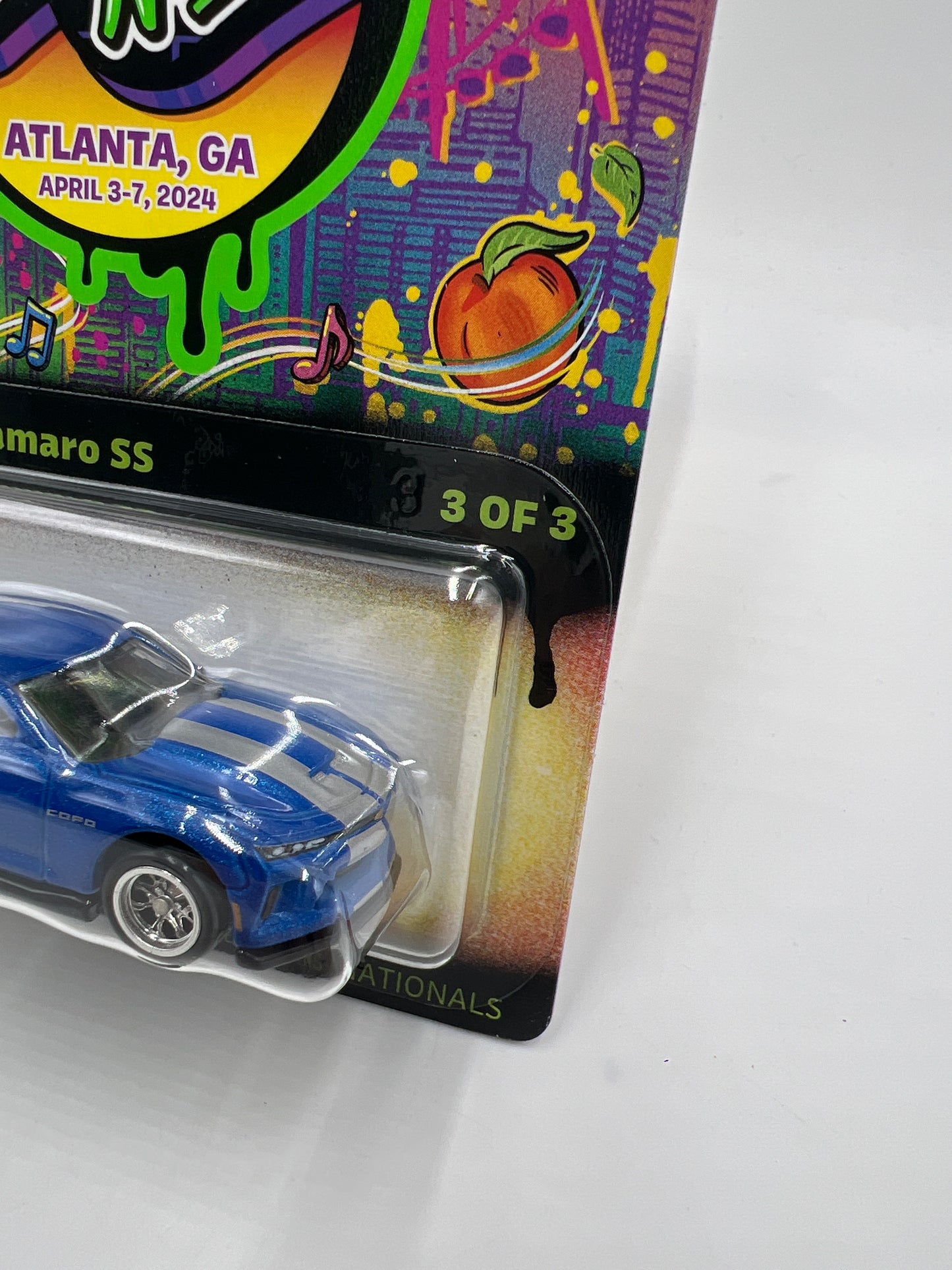2024 Hot Wheels 24th Annual Collectors Nationals 3739/4000 2018 Copo Camaro SS Blue W/Protector
