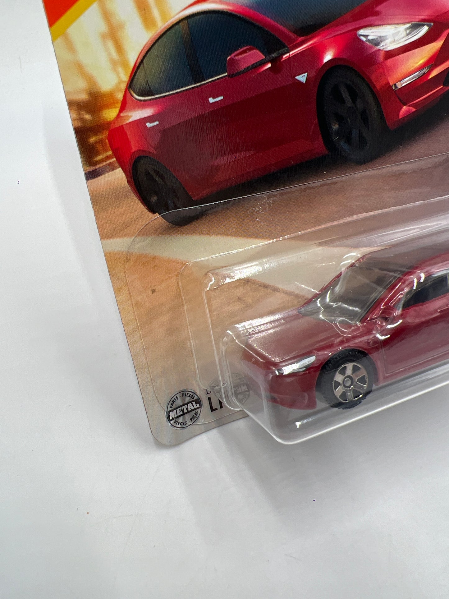 2025 Matchbox #4 Tesla Model 3 Red 211C