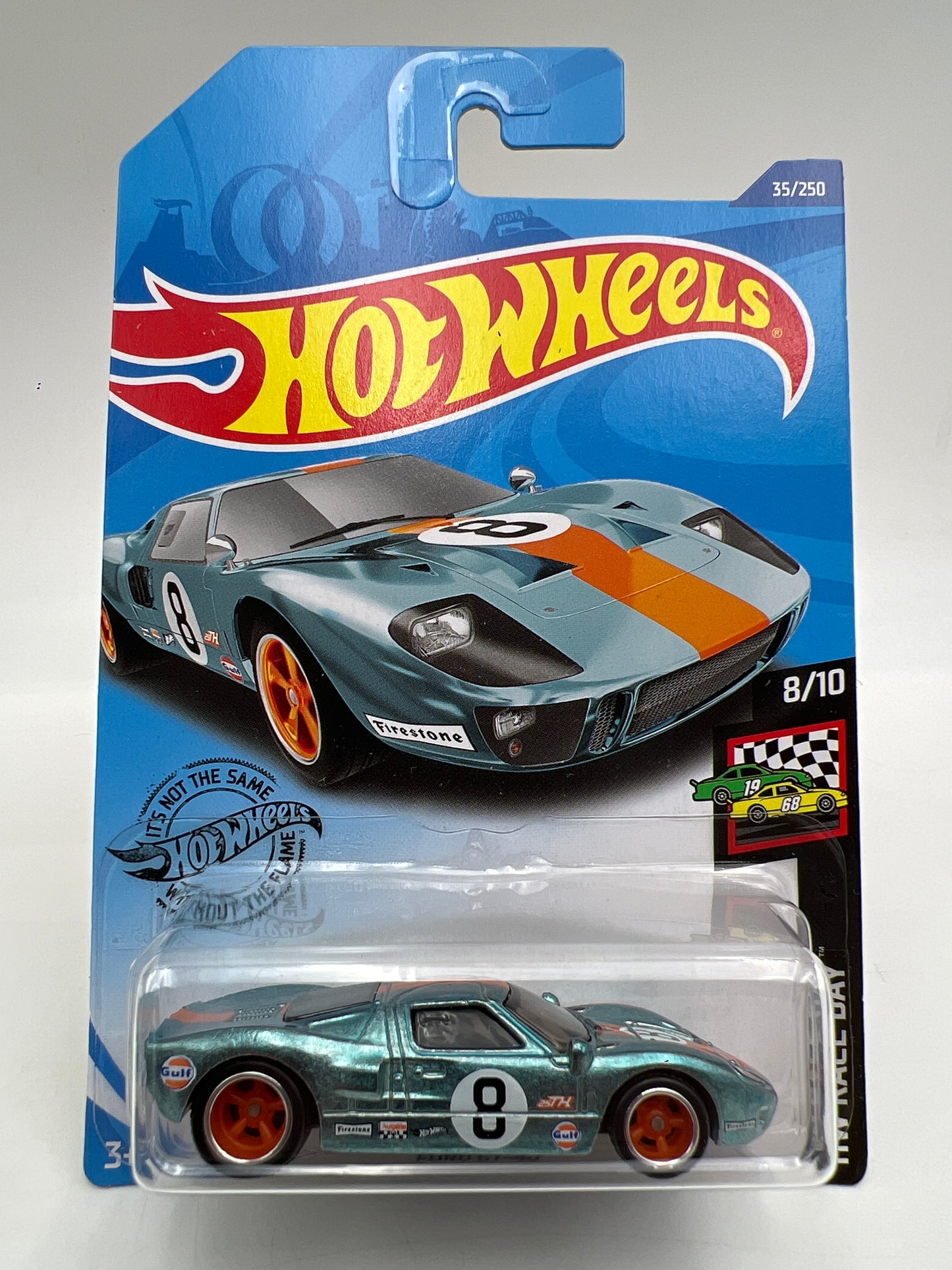 2020 Hot Wheels Super Treasure Hunt #35 Ford GT-40 Gulf Blue W/Protector Intl Card
