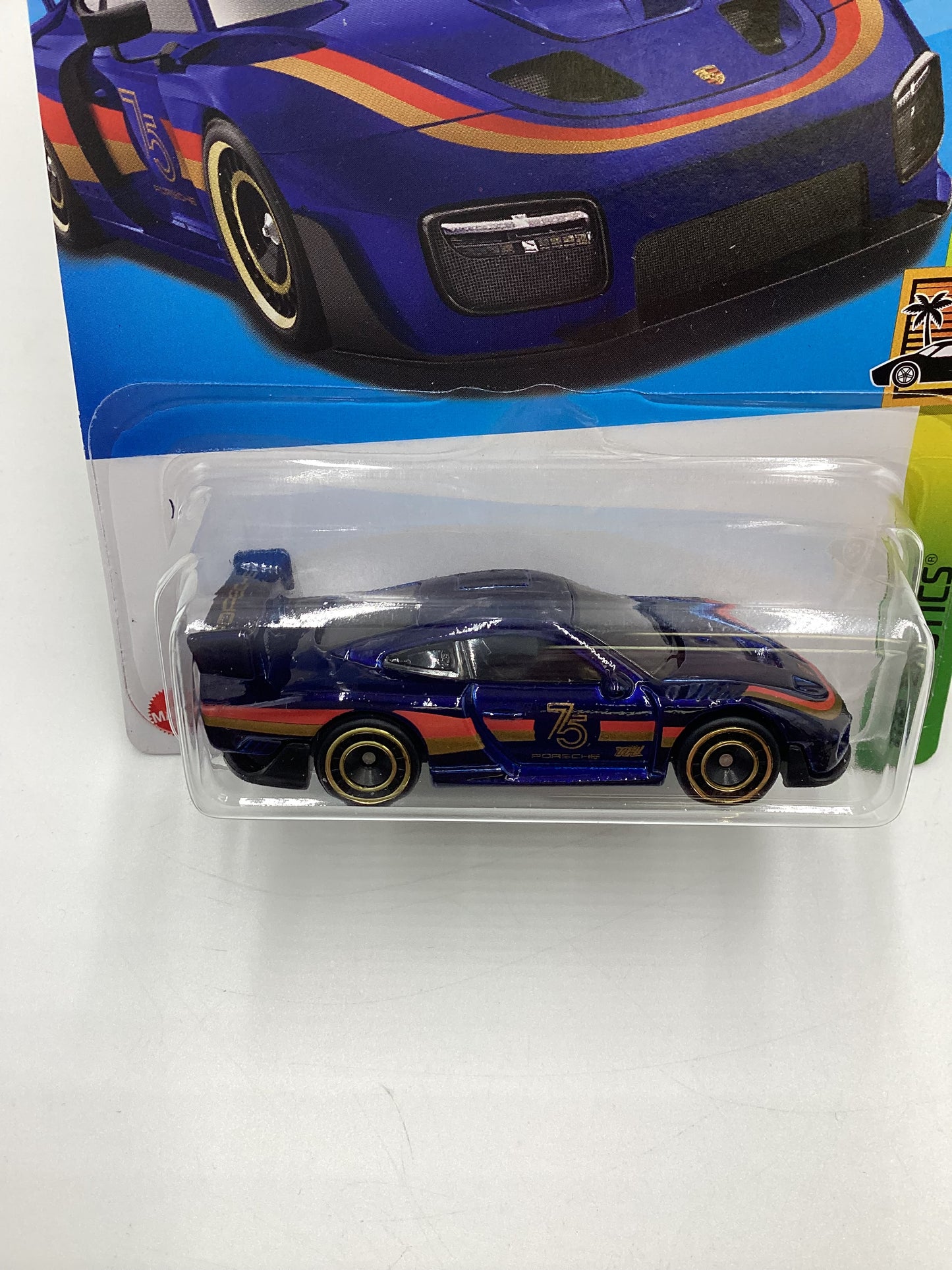 2023 Hot Wheels Super Treasure Hunt #223 Porsche 935 Blue W/ Protector