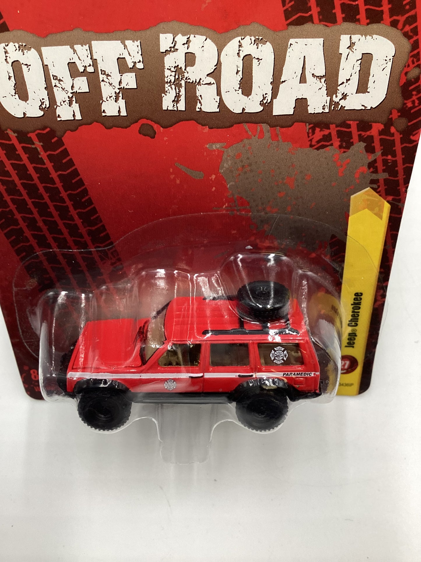 Johnny lightning Off Road #27 Jeep Cherokee XJ Paramedic Red HTF W/ protector