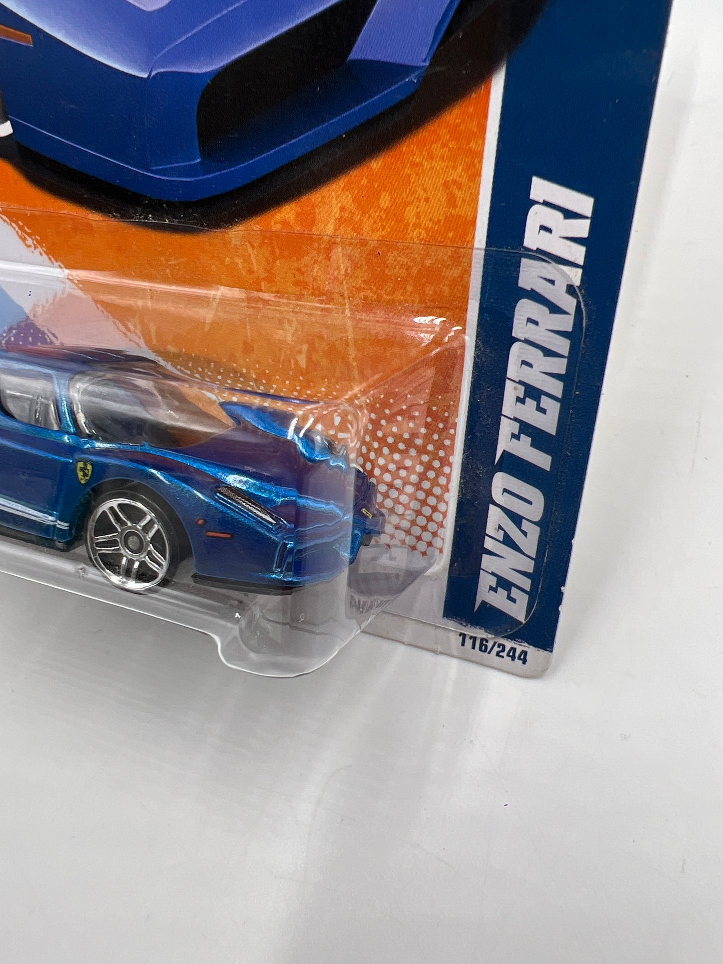 2011 Hot Wheels Nightburnerz #116 Enzo Ferrari Walmart Exclusive Blue W/Protector