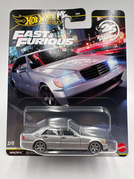 2026 Hot Wheels Premium Fast & Furious 25th Anniversary #2 Mercedes-Benz 500 SEL Silver 248D