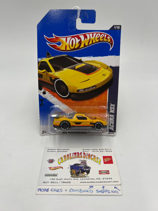 2011 Hot Wheels Performance #131 Acura NSX Yellow