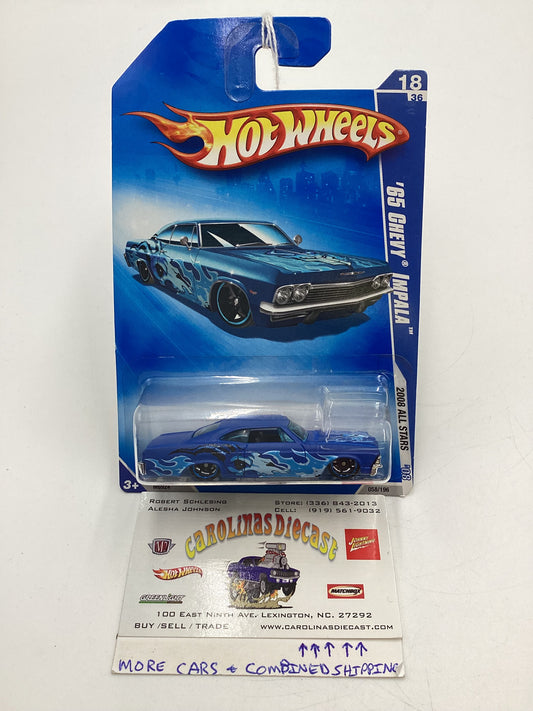 2008 Hot Wheels All Stars #58 65 Chevy Impala Blue