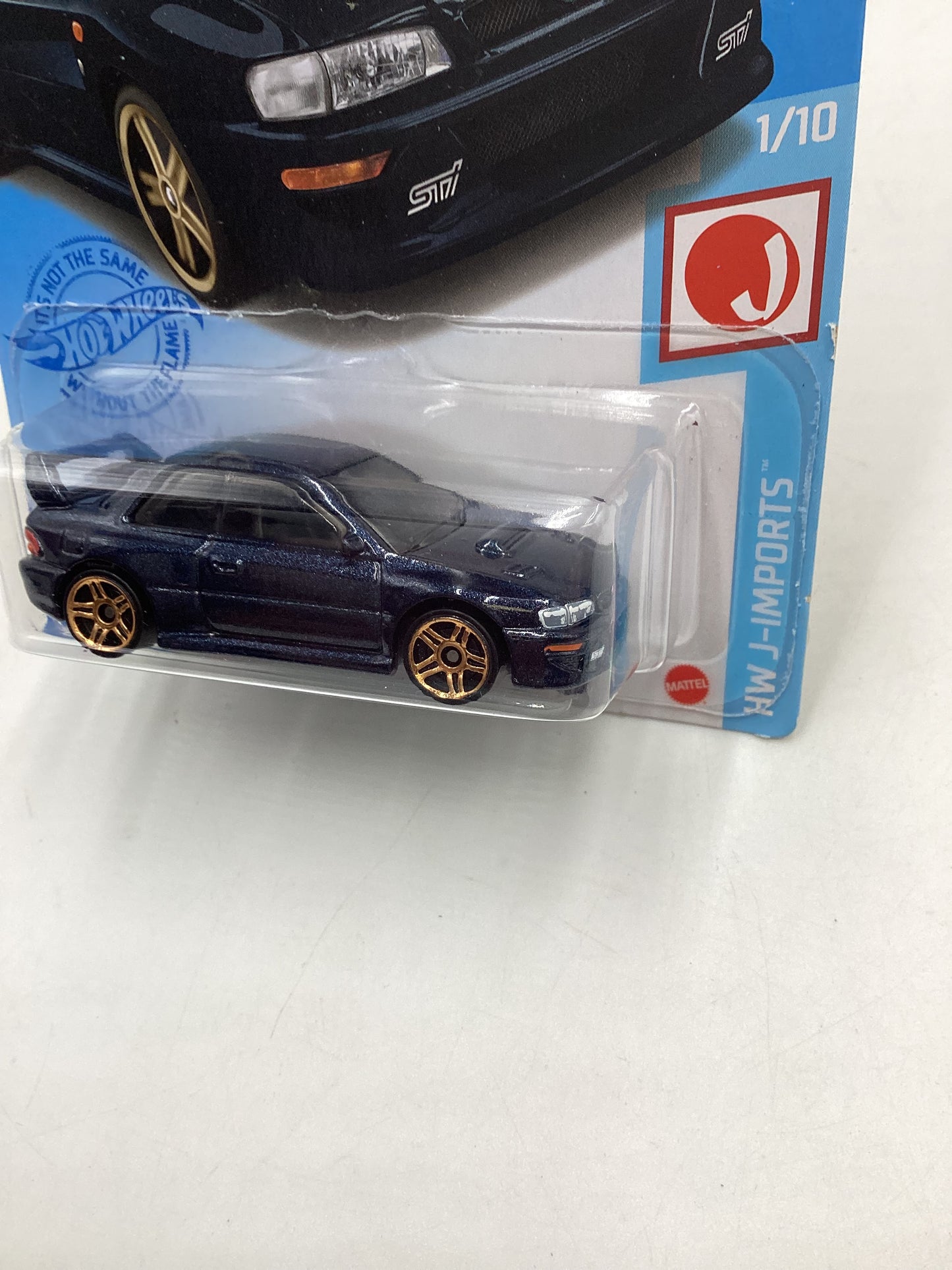 2021 hot wheels #124 *J Hook Crease* 98 Subaru Impreza 22B-STi version Dark Gray 89A