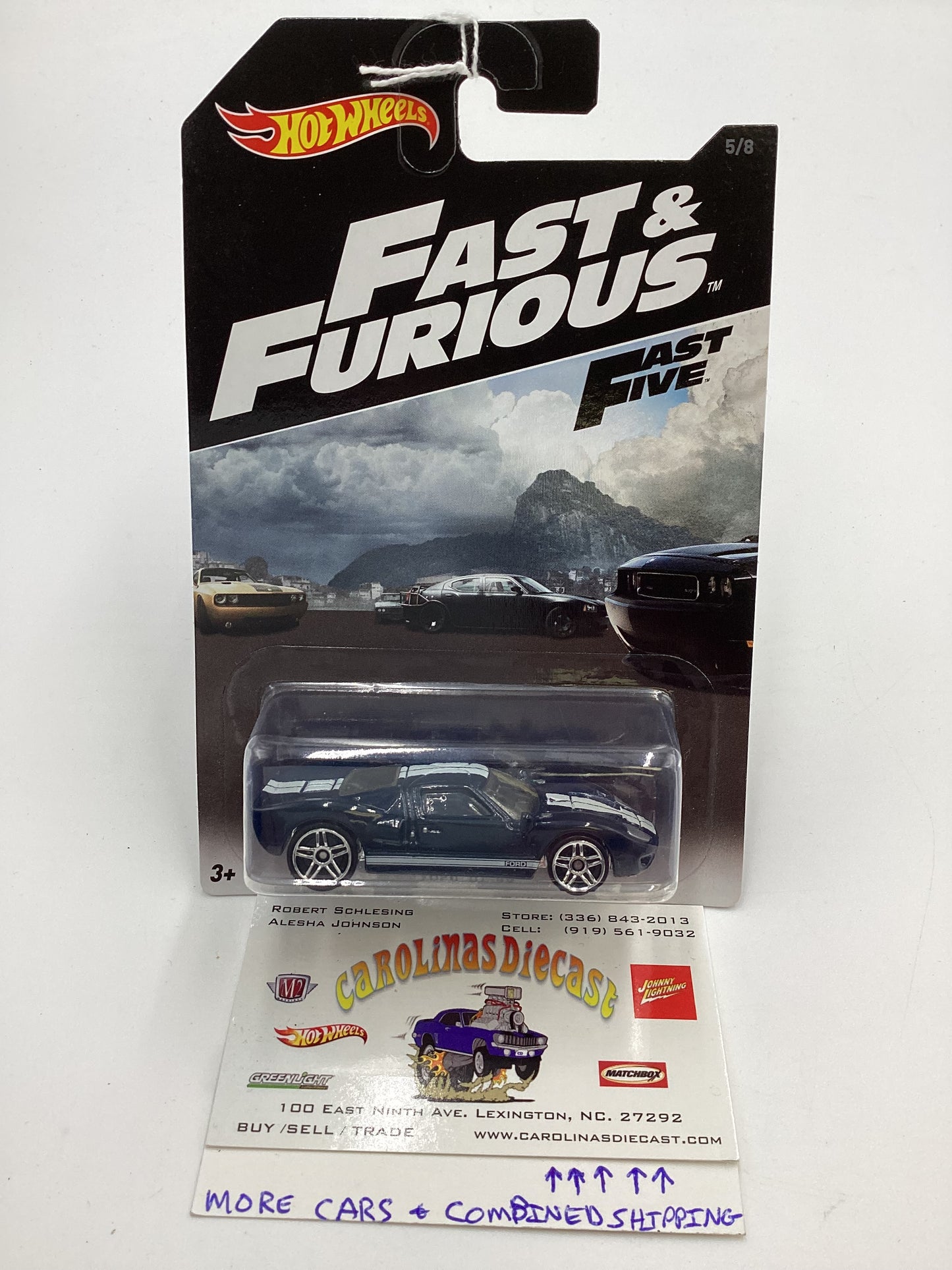 2016 Hot Wheels Fast & Furious #5 Ford Gt-40 Blue 69G