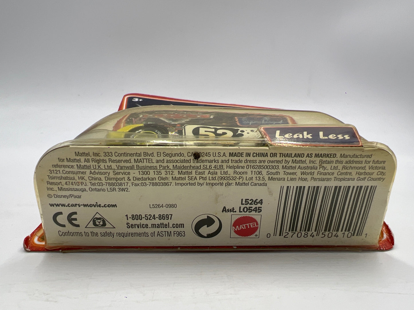 Disney Pixar Cars Supercharged Leak Less #52 141D