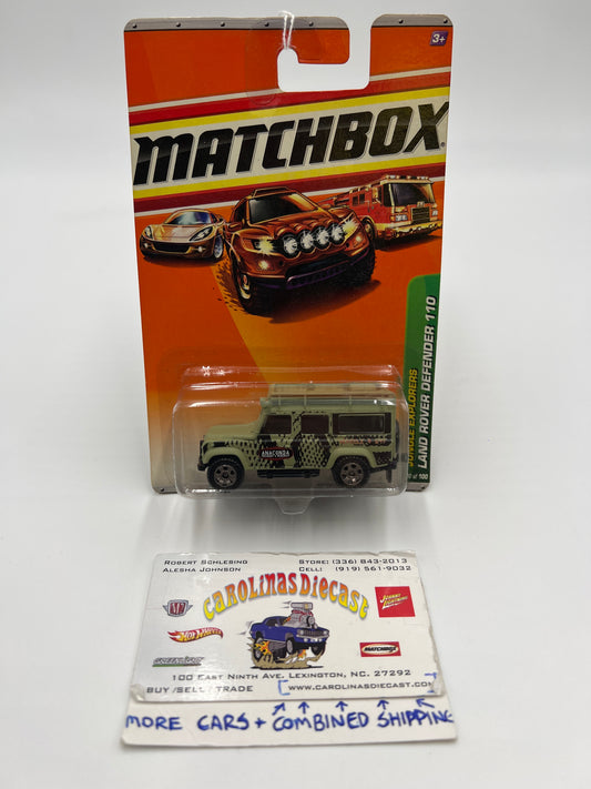 Matchbox 2010 Jungle Explorers #100 Land Rover Defender 110 Green 212C