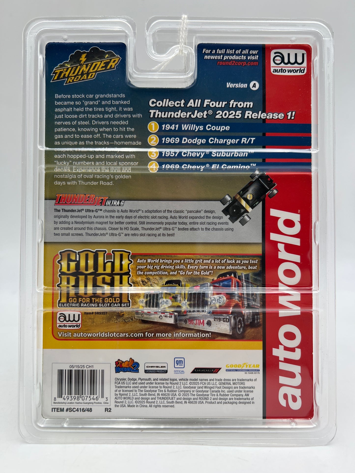 Auto World Thunderjet Ultra G CHASE Thunder Road 1957 Chevy Suburban Wilkesboro NC Slot Car