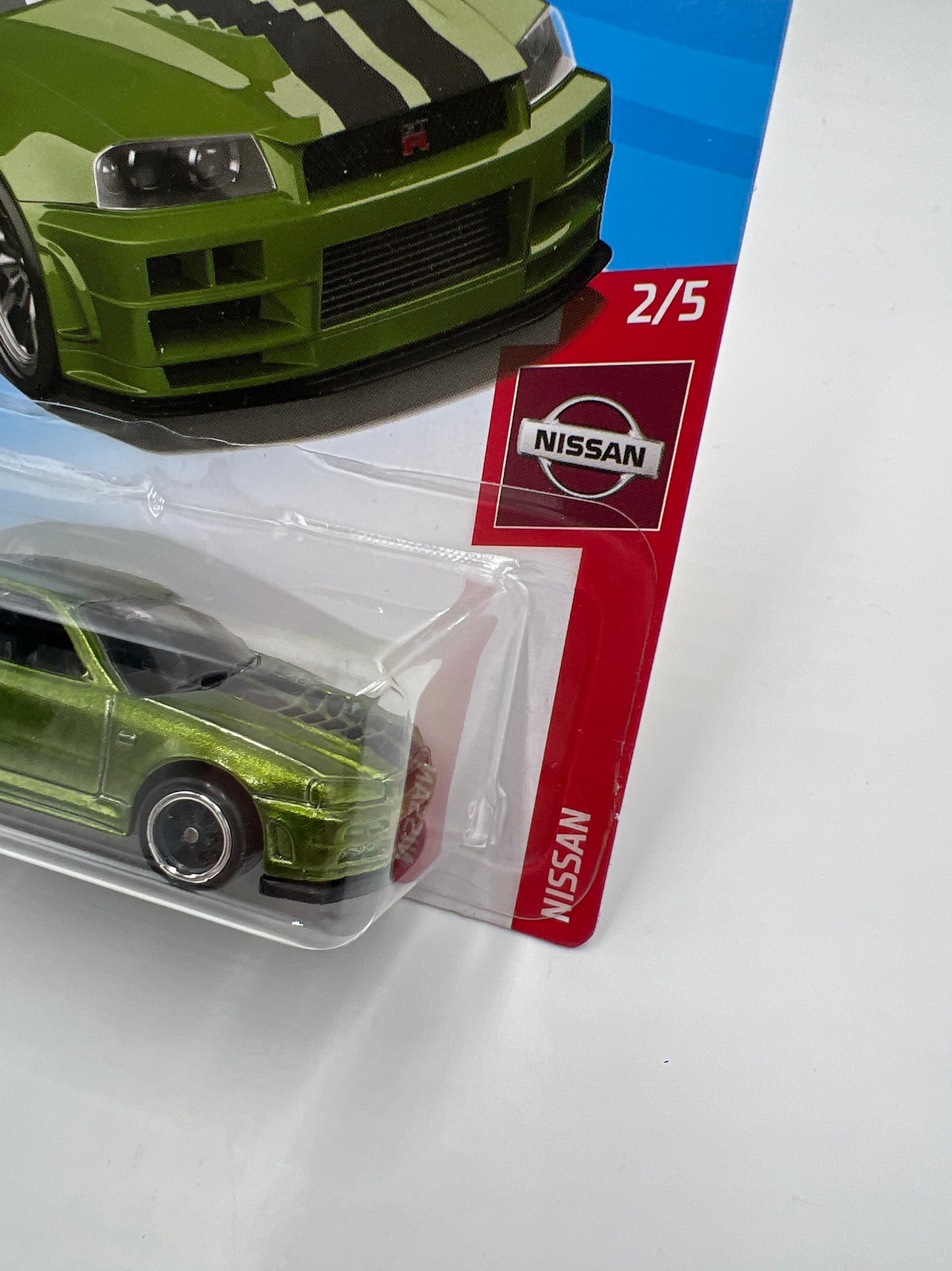 2019 Hot Wheels #45 Super Treasure Hunt Nissan Skyline GT-R BNR34 Green W/Protector