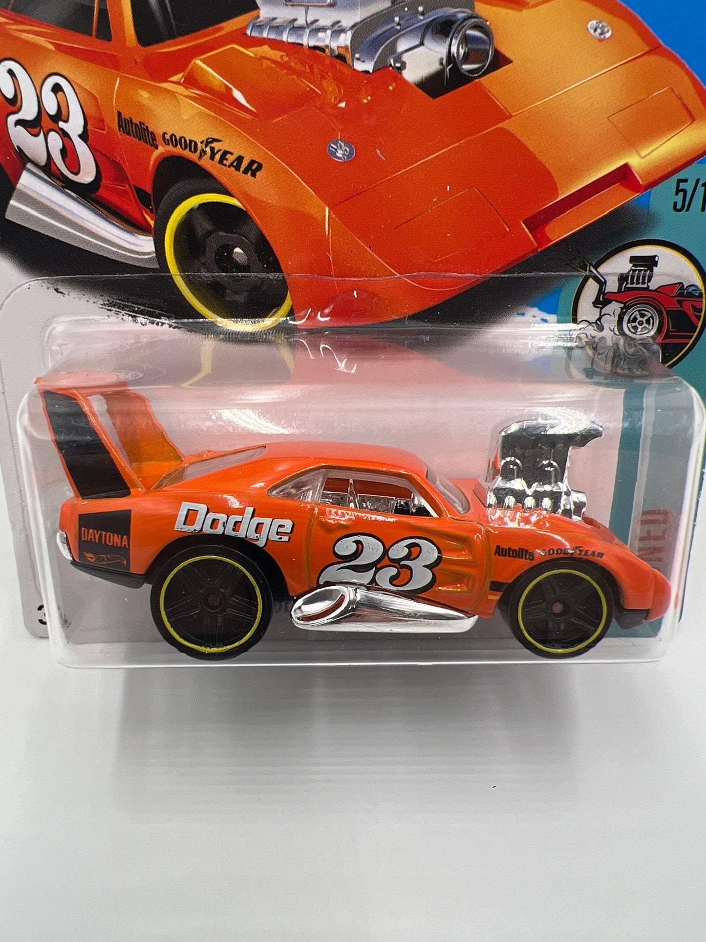 2017 Hot Wheels Tooned #6 Dodge Charger Daytona Orange 42C