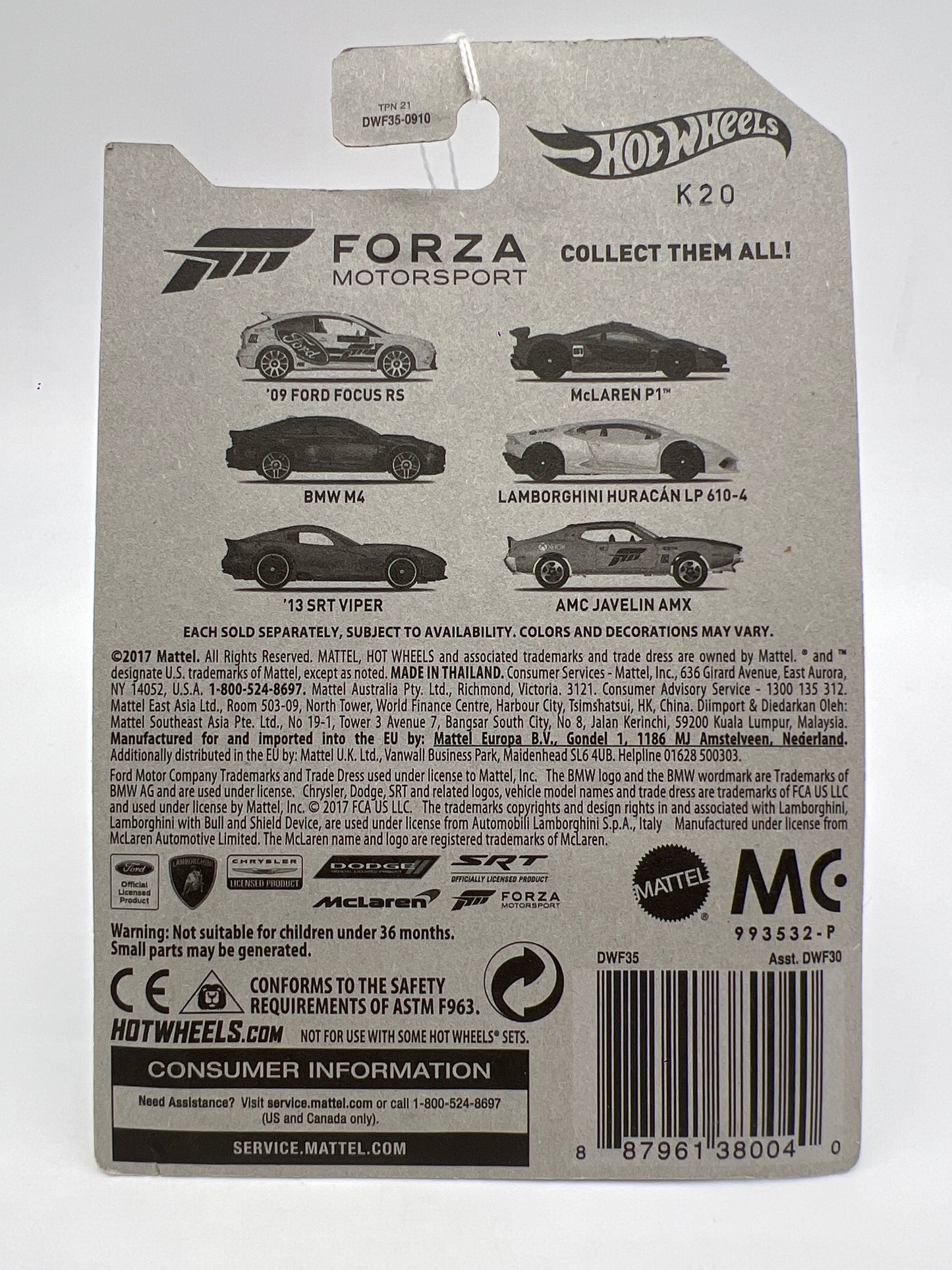 Hot Wheels Forza Motorsport #4 Lamborghini Huracan LP 610-4 White 154A