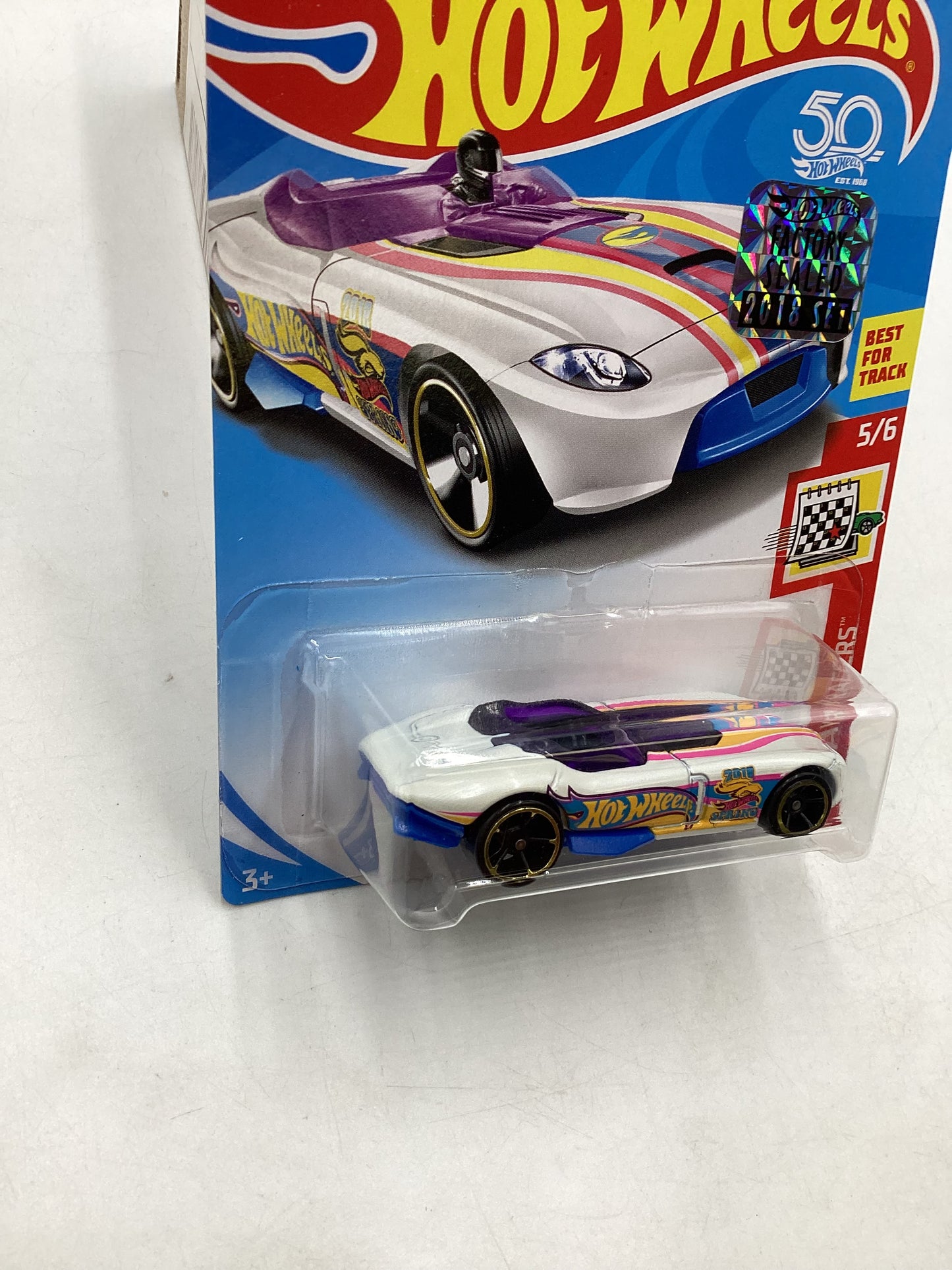 2018 Hot Wheels Treasure Hunt Factory Sealed Rrroadster White 277i