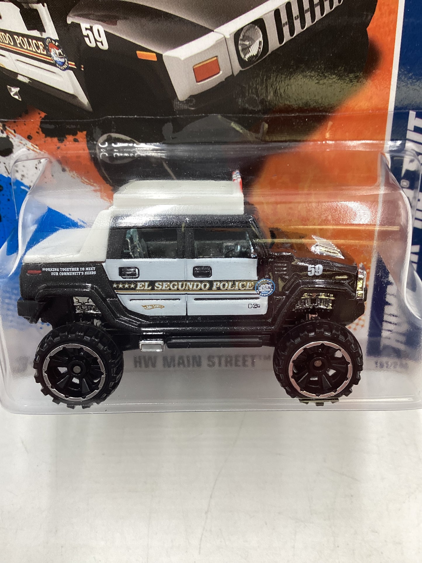 2011 Hot wheels #161 Hummer H2 SUT Police Black 47i