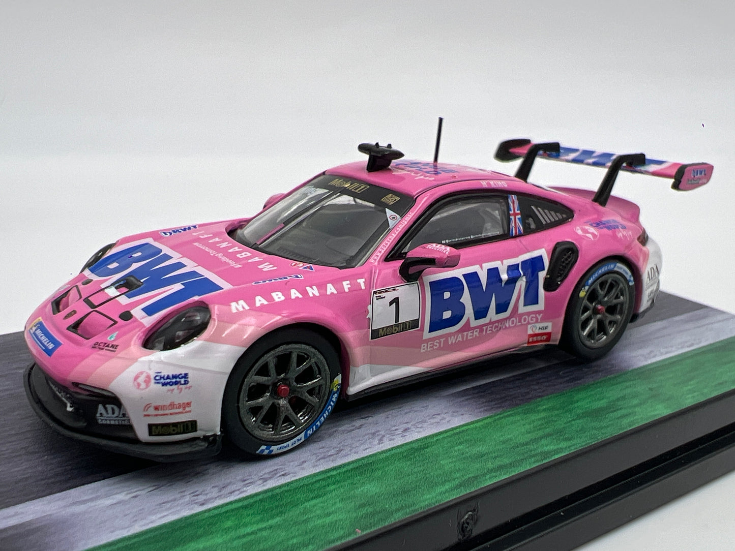 Tarmac Works x IXO Models Porsche 911 GT3 Cup 992 BWT Mobil 1 Supercup 2024