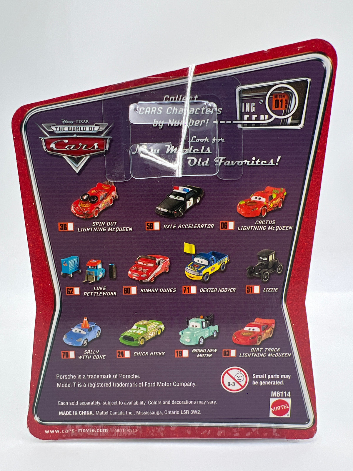 Disney Pixar The World Of Cars #36 Spin Out Lightning McQueen