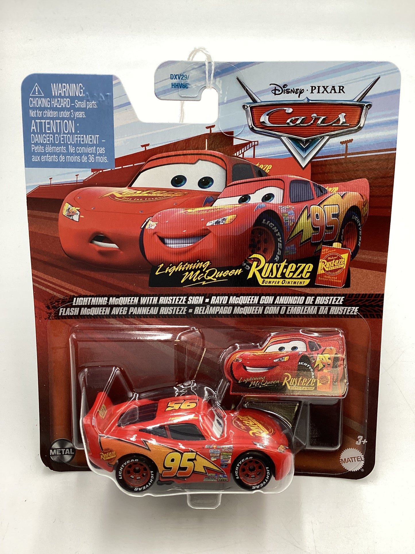 2024 Pixar Cars Lightning McQueen with Rusteze sign 137H
