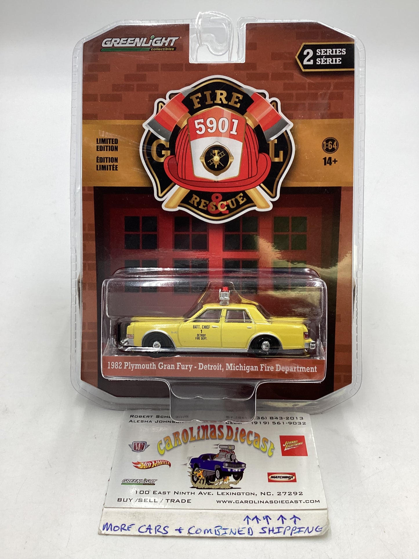 Greenlight Fire and Rescue Series 2 1982 Plymouth Gran Fury Detroit Michigan Fire Department 177G