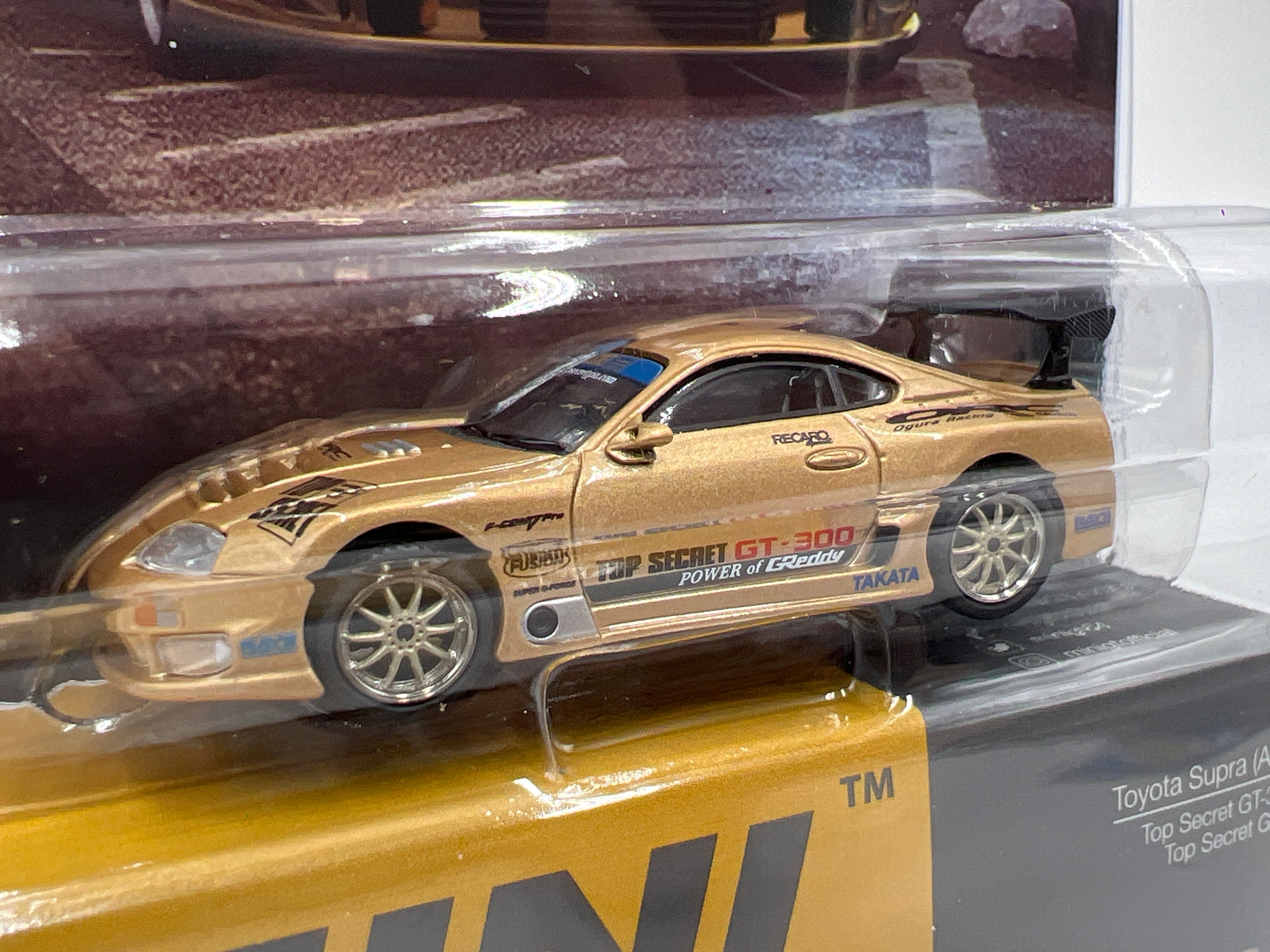 Mini GT #961 Top Secret Toyota Supra A80 GT-300 Gold